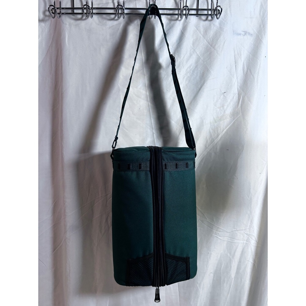 Picnic Time Wine Tote Bag OS Green Insulated 2-Bottle Carrier Women